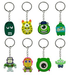 Keychains Lanyards Bass Lightyear Keychain For Kids Party Favours Keyring Suitable Schoolbag Key Ring Boys Backpack Shoder Bag Pendant Otebr