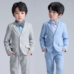 Clothing Sets Big Boys Formal Birthday Pograph Suit Kids Pink Jacket Pants Bowtie Wedding Dress Teenager Children Graduation Costume