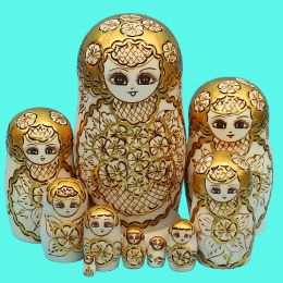 Miniatures 10pcs/set Wood Doll Russian Nesting Dolls Traditional Matryoshka Dolls Creative Christmas Gifts s Wood Crafts Home Decoration