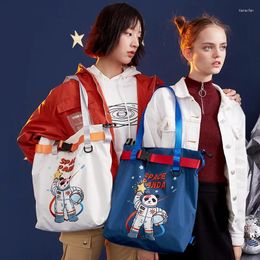 Shoulder Bags Original Creative Space Panda Illustration Design Fashion Trend Messenger Bag Student Canvas Nylon