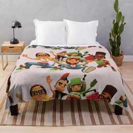 Blankets Subway Surfers Team Throw Blanket Custom Bed Covers For Sofa Thin Sofas Of Decoration