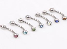 Eyebrow body Jewellery mix 10 Colour 50pcs eyebrow ring banana ring eyebrow piercing jewelry1843727