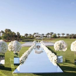 Carpets White Mirrored Floor Wedding Aisle Runner Indoor Outdoor For Engagement Party T Stage Backdrop Decorations