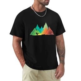 Men's T-Shirts MTB Mountain Colours T-shirt Top Vintage Clothing Extra Large Mens Champion T-shirtL2405