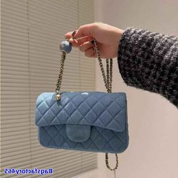 Denim Golden Ball Women Bag Classic Flap Shoulder Mini Adjustable Chain Quilted Luxury Designer Crossbody Bag Fanny Pack Mini Coin Purs Ntnw