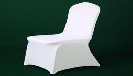100PCS Universal Polyester Spandex White Chair Cover Wedding Party Banquet el Dinning Celebration Ceremony Decor Chair Cover Y23353693458