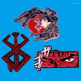 Brooches Japanese Anime Berserk Pin Cool Swordsman Badge For Clothes Backpack Bags Collar Decorative Jewellery