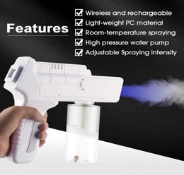 Disinfection Steriliser Blue Ray Nano Spray Gun 100240V 18W Chargeable Sprayer Mist Air Purifies Foggy Machine2460886