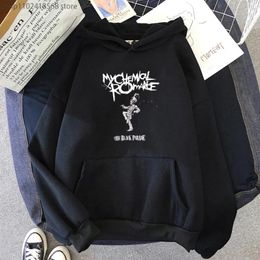 Men's Hoodies My Romance Men Women Punk Band Hoodie Long Sleeve Male Sweatshirt Regular Fit Casual Black Parade Clothes