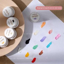 Nail Gel Paint glue 12 Colour solid engraving 3d paint nail gel Moulding stereo art non stick hand Q240507