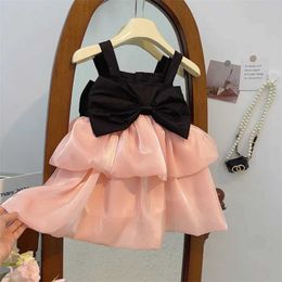 Girl's Dresses Childrens clothing girl summer dress childrens bow pink cute design princess dress childrens dressL2405