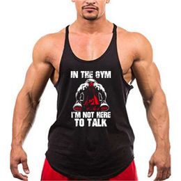 Men's Tank Tops Bodybuilding Stringer Tank Tops Men Anime funny summer Tops No Pain No Gain vest clothing Cotton gym singlets T240508