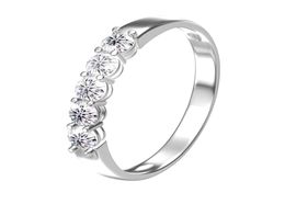 AEAW 14k White Gold 01ct m Total 05ctw DF Round Cut EngagementWedding Lab Grown Diamond Band Ring for Women 2202282389598