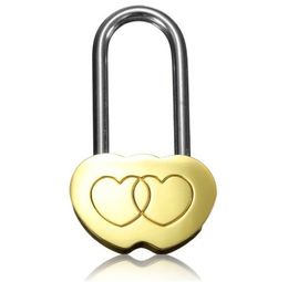 100pcs Engraved Padlock Love Heart Lock Valentine's Day Gift Double Heart Lover Locks Anniversary Day Gifts