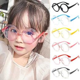 Sunglasses Anti Blue Light ldren Glasses Round Boy Girl Eyeglass Frame Optical Eyewear Ultralight Eye Protection Computer Goggles H240508