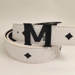 4.0cm wide designer belts for mens women belt ceinture luxe Coloured leather belt covered with brand logo print body classic letter M buckle summer shorts waist