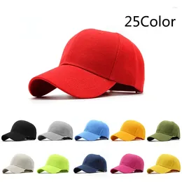 Ball Caps Unisex Casual Baseball Solid Colour Snapback Hat Polyester Sun Visor Cap Adjustable Men Women Hip Hop Trucker Dad Hats