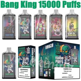 Puff 15K Bang King 15000 Puffs E Cigarettes Vape Disposable 0% 2% 3% 5% 25ml Prefilled Pod 650mah Rechargeable Battery Vapers Pen