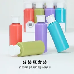 Storage Bottles 4pcs Easy To Carry Travel Refillable Bottle Set Spray Lotion Shampoo Shower Gel Tube Empty Liquid Containers For Cosmetics