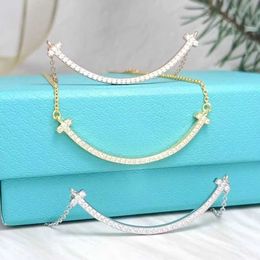 Pendant Necklaces T Family High Edition Womens Necklace V Gold Thick Plated 18k Fashion Korean Quality Charm Collar Chain Q240507