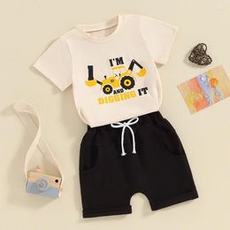 Clothing Sets Toddler Baby Boy Birthday Outfit One Two Three Four Im Digging It T Shirts And Shorts Cute Summer Clothes
