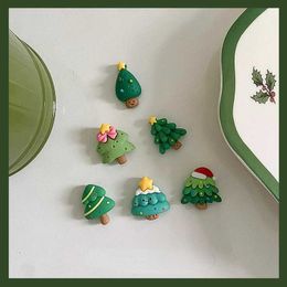 3PCSFridge Magnets Mini Christmas tree decorative refrigerator photo creative personality.