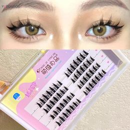 False Eyelashes 1Box Lashes Manga Wispy Eyelash Thai Makeup Fake Invisible Thin Band Soft Natural