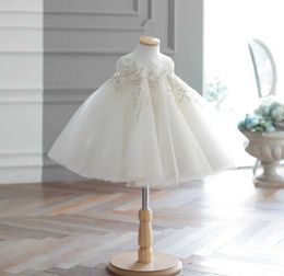 Christening dresses Childrens Wedding Dress White Princess 1st Birthday Party Baby Girl Formal Baptist Ball Q240507