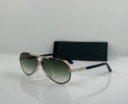 Vintage 909 Legends Pilot Sunglasses for Men Metal Gold WhiteGreen Shaded Glasses Sonnenbrille gafas de so Fashion sun glasses Ne7710131