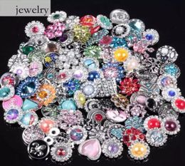 Noosa Jewellery Snaps Button Charm Bracelets Rhinestone Crystal Glasses Imitation Pearls Metal Hollow DIY Pendant Accessory Style 189948649