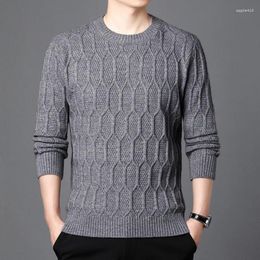 Men's Sweaters Autumn Winter Japanese Leisure Warm Sweater Solid Pullovers Male Thick Jumpers Knitwear Round Neck Casual Clothing A75