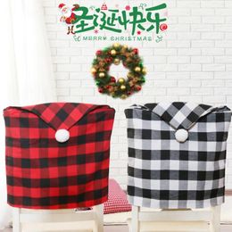 Christmas Decorations Plaid Cloth Belt Hair Ball Chair Cover Atmosphere Table And Kitchen Dress Up Props