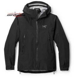 ジャケット屋外ジッパー防水暖かいジャケットライトウェイトジャケット - 男性ブラックIJa6