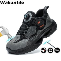 Waliantile Qualtiy Safety Shoes Sneakers For Men Construction Working Boots Puncture Proof Antismash Industry Footwear 240419