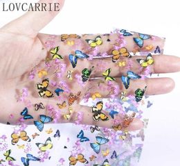 NEW Butterfly Nail Art Transfer Foils Nail Sticker Holographic Flower Starry Foil Stickers Paper for Fingernails Decoration2666009
