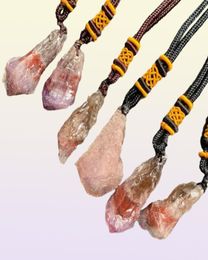 Pendant Necklaces Natural Auralite 23 Crystal Rough Necklace Energy Spiritual Healing Crystals Raw Stones Ornament Drop2463485