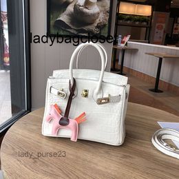 H Versatile Classic Crocodile Bag One Lady Designer bir kins Bags Top Pattern Leather Handbag Quality Cowhide Shoulder Messenger Tote Fashio 89XB