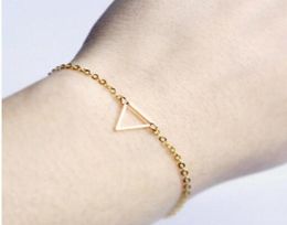 jewerly bracelets for women triangle pendant gold Colour simple bracelets whole fashion of 28563081907221
