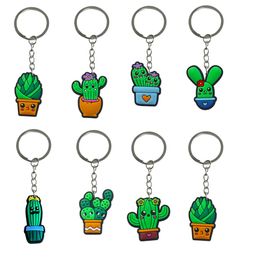 Keychains Lanyards Cactus Keychain For Women Key Chain Ring Christmas Gift Fans Tags Goodie Bag Stuffer Gifts And Holiday Charms Keyri Otofp