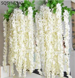 Whole 10pcs Rattan Strip Wisteria Artificial Flower Vine For Wedding Home Party Kids Room Decoration DIY Craft Fake Flowers279O6503136