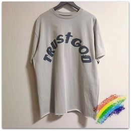 Men's T-Shirts Oversized Sunday Service T-shirt Trust God T Men Women Hip-Hop T Shirt Tops CPFM Short Slve Holy Spirit T240508