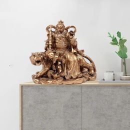 Sculptures Resin God of Wealth Zhao Gongming Statue Chinese Mythological Characters Sculpture Home Living Room Office Feng Shui Statue