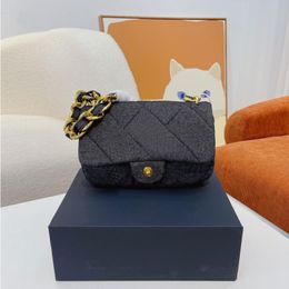 10A Fashion Bags Flap Designer Handbag Shoulder Check Bag Clutch Handbag Waist Chain Thread Hasp Double Letters Solid Purse Wallet Squa Dwwc