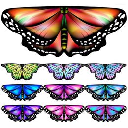 Scarves Kids Butterfly Wings Cape Girls Fairy Shawl Pixie Cloak Fancy Dress Costume Gift