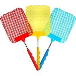 Swatters Artracyse 3 Pieces Large Extendable Fly Swatter Manual Pest Control with Telescopic Handle Durable and Sturdy Lightweight