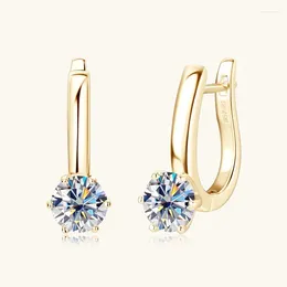 Hoop Earrings Na Hypoallergenic Moissanite Dangle 925 Sterling Silver French Light Luxury Designs Hook Women Jewelry