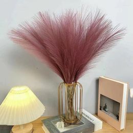 Decorative Flowers 10/5pcs Artificial Pampas Grass Bouquet For Wedding Party Home Bedroom Room Decoration DIY Vase Fake Plant Flower Reed