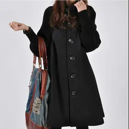 Women's Trench Coats 2024 Long Female Jacket Overcoat Cloak Windbreaker Loose Winter Wool Coat Women Autumn Manteau Femme Hiver Cape Warm