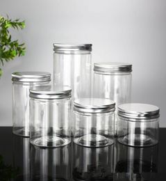 30 40 50 60 80ml Plastic Jars Transparent PET Storage Cans Boxes Round Bottle with PlasticAluminum Lids Food Canisters2432766