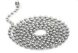 24mm 50cn 55cm 60cm 70cm Stainless Steel Bead Ball Chains Necklaces Basic Round Bead Chains 4 size Choice 20quot22quot24quot9724353